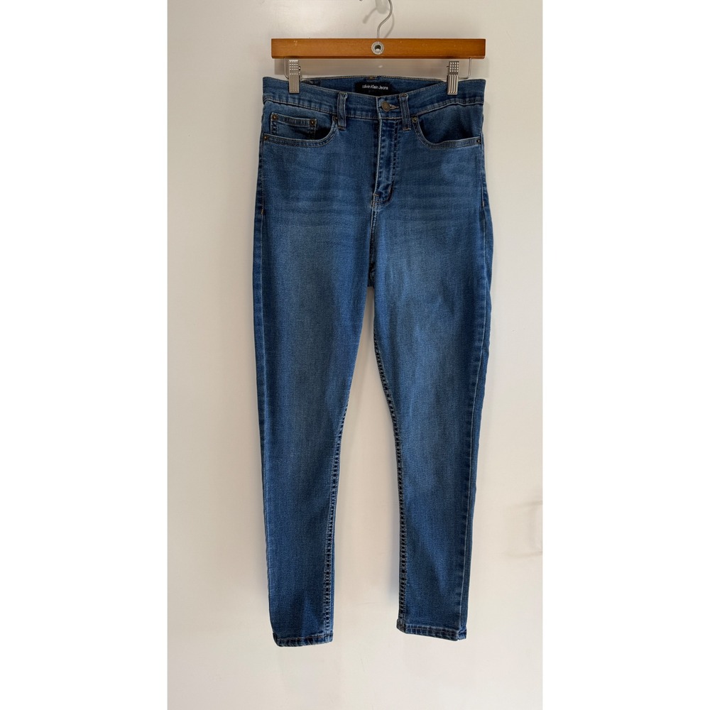 Calvin Klein Jeans Womens 10/30 High Rise Skinny Blue Repreve Denim